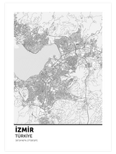 İzmir Haritası - Art Print
